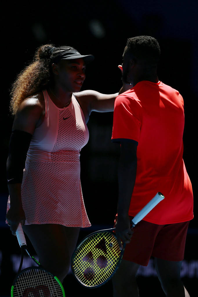Frances Tiafoe og Serena Williams snapshot Wallpaper