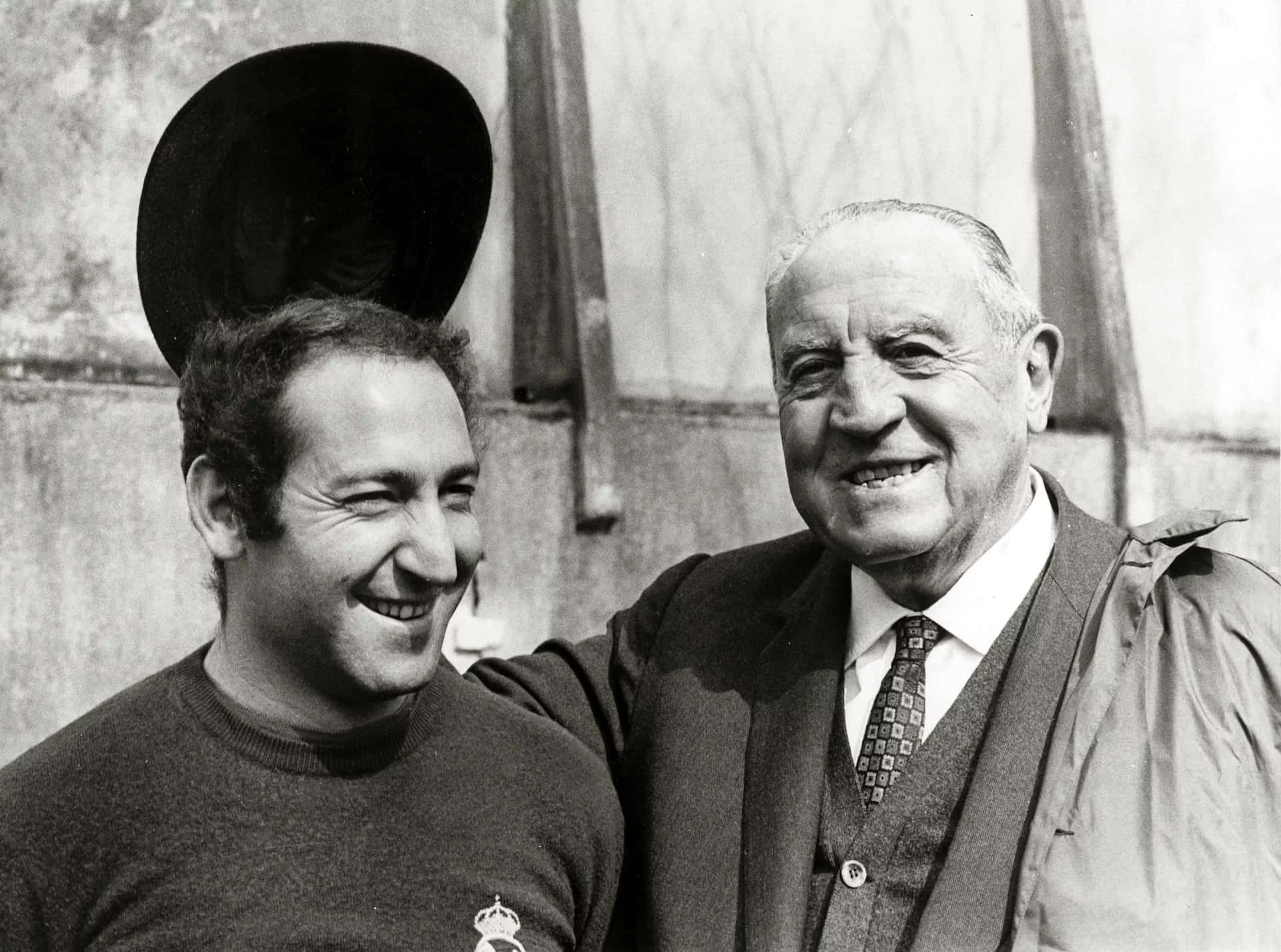 Francisco Gento sammen med den tidligere Real Madrid-præsident Santiago Bernabeu Wallpaper