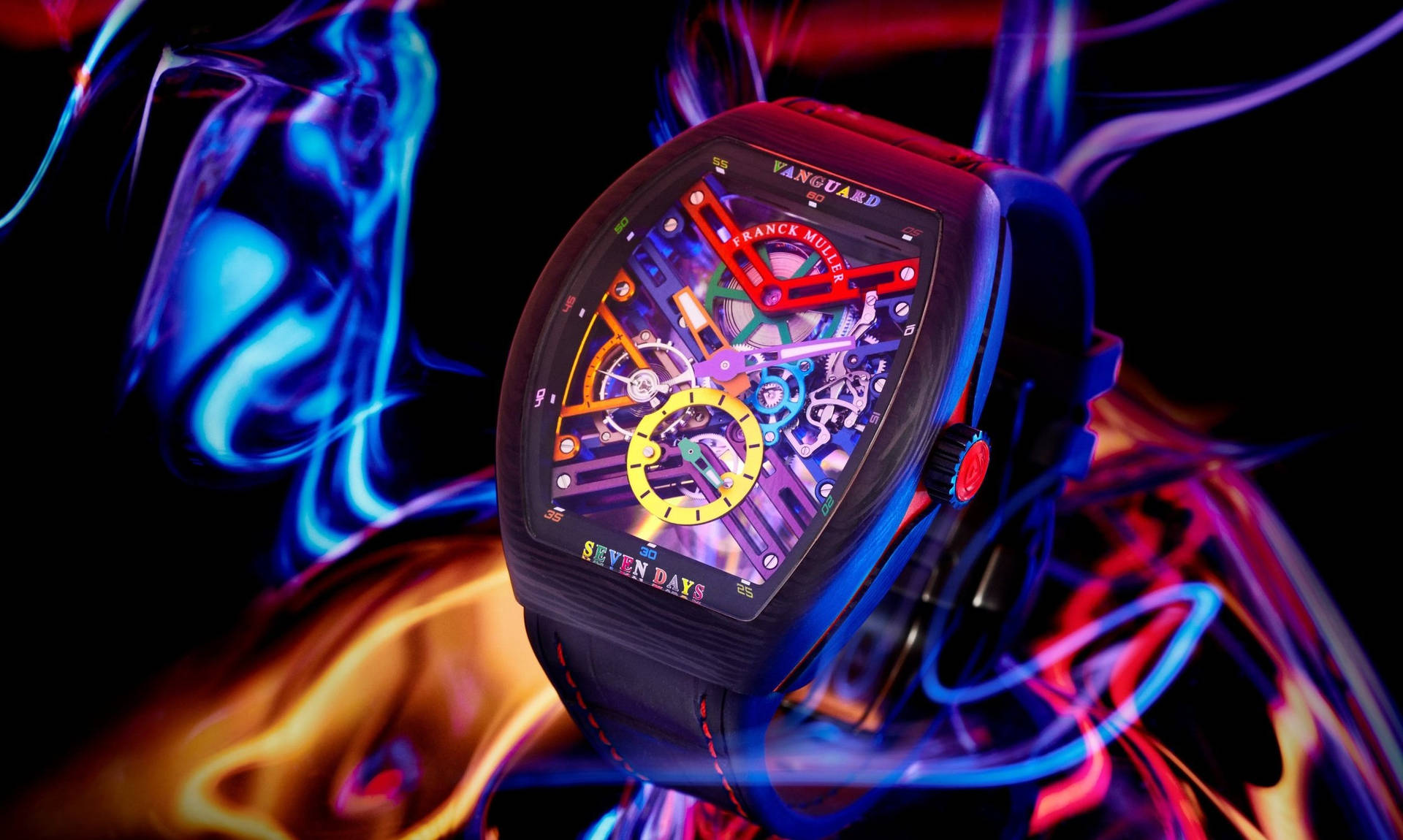 The Vibrant and Luxurious Franck Muller Color Dreams Timepiece Wallpaper