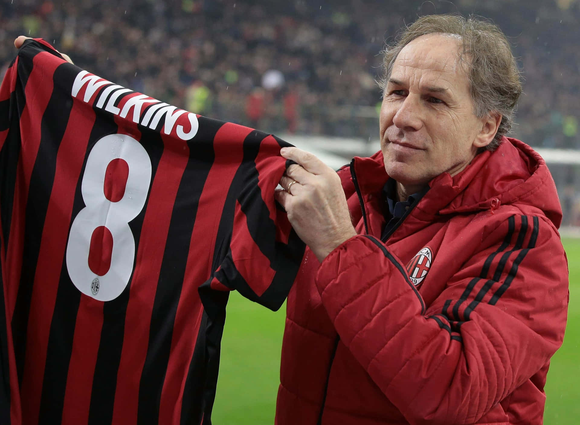 Franco Baresi With Wilkins Jersey Wallpaper
