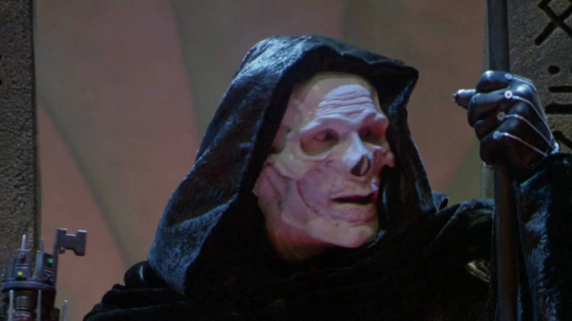 Frank Langella som Skeletor stirrede skræmmende Wallpaper Wallpaper