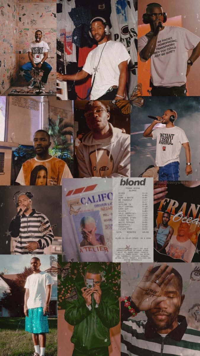 Frank Ocean Aesthetic Collage Wallpaper