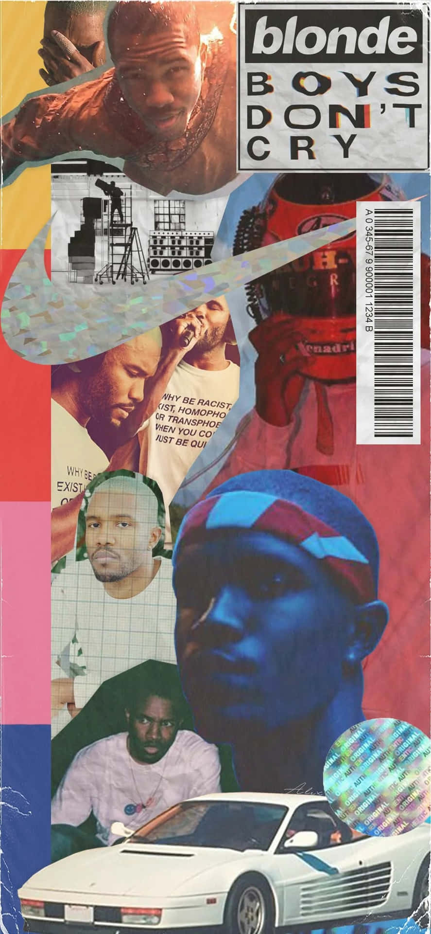 Frank Ocean Blonde Collage Aesthetic Achtergrond