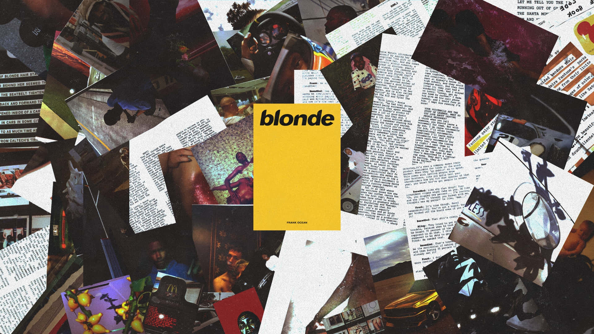 Frank Ocean Blonde Collage Esthetiek Achtergrond