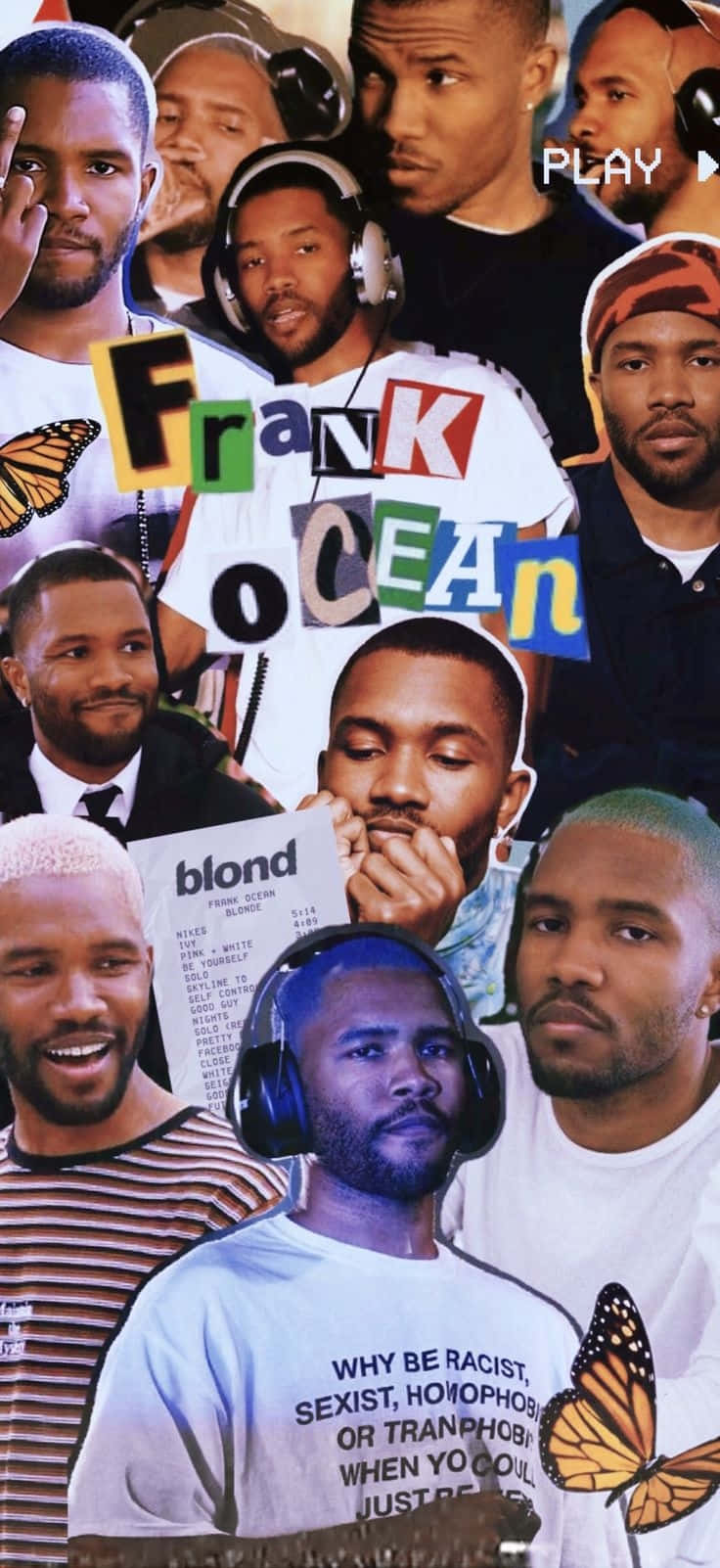 Frank Ocean Collage Aesthetic Wallpaper