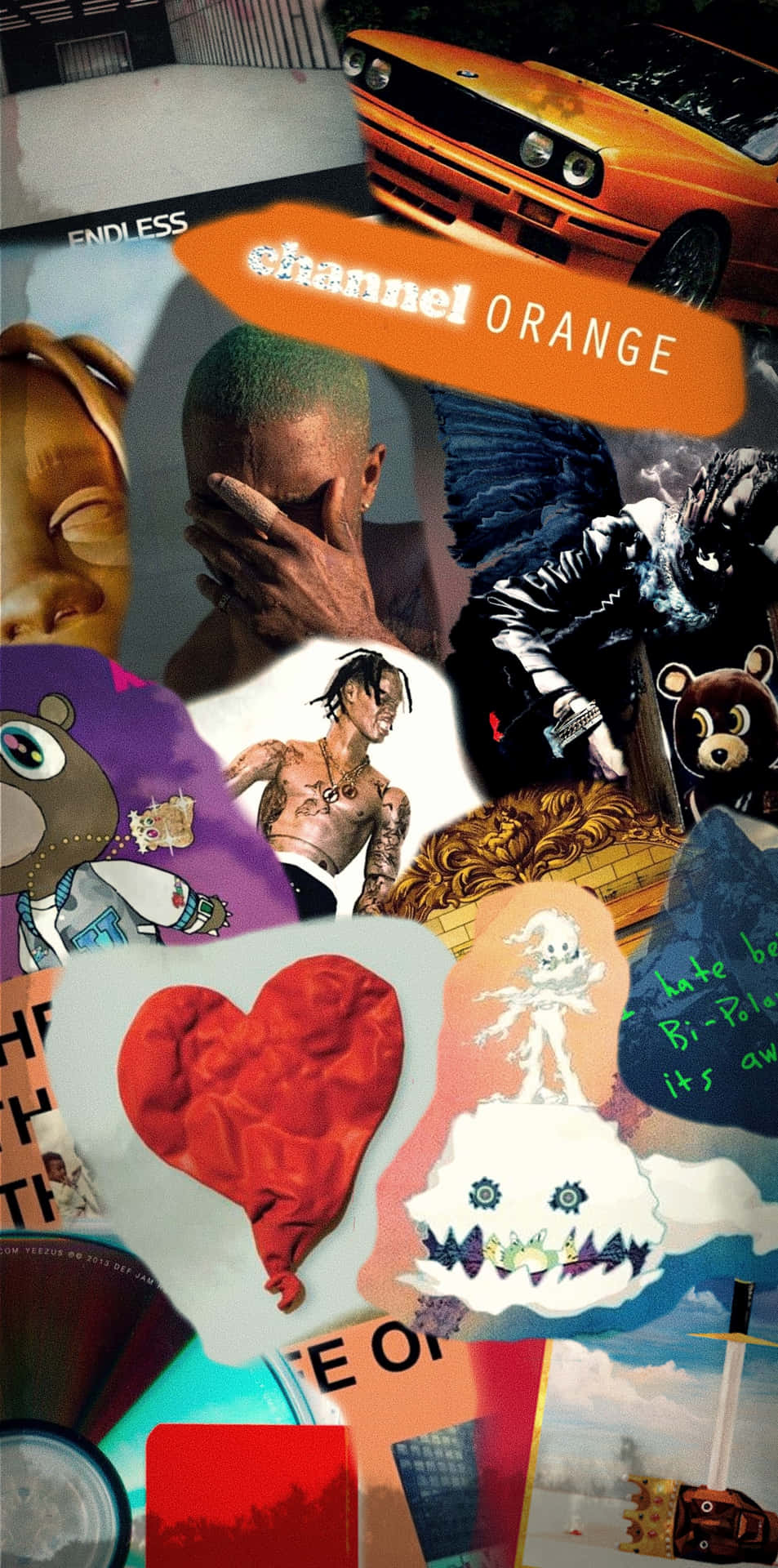 Frank Ocean Geïnspireerde Collage Achtergrond