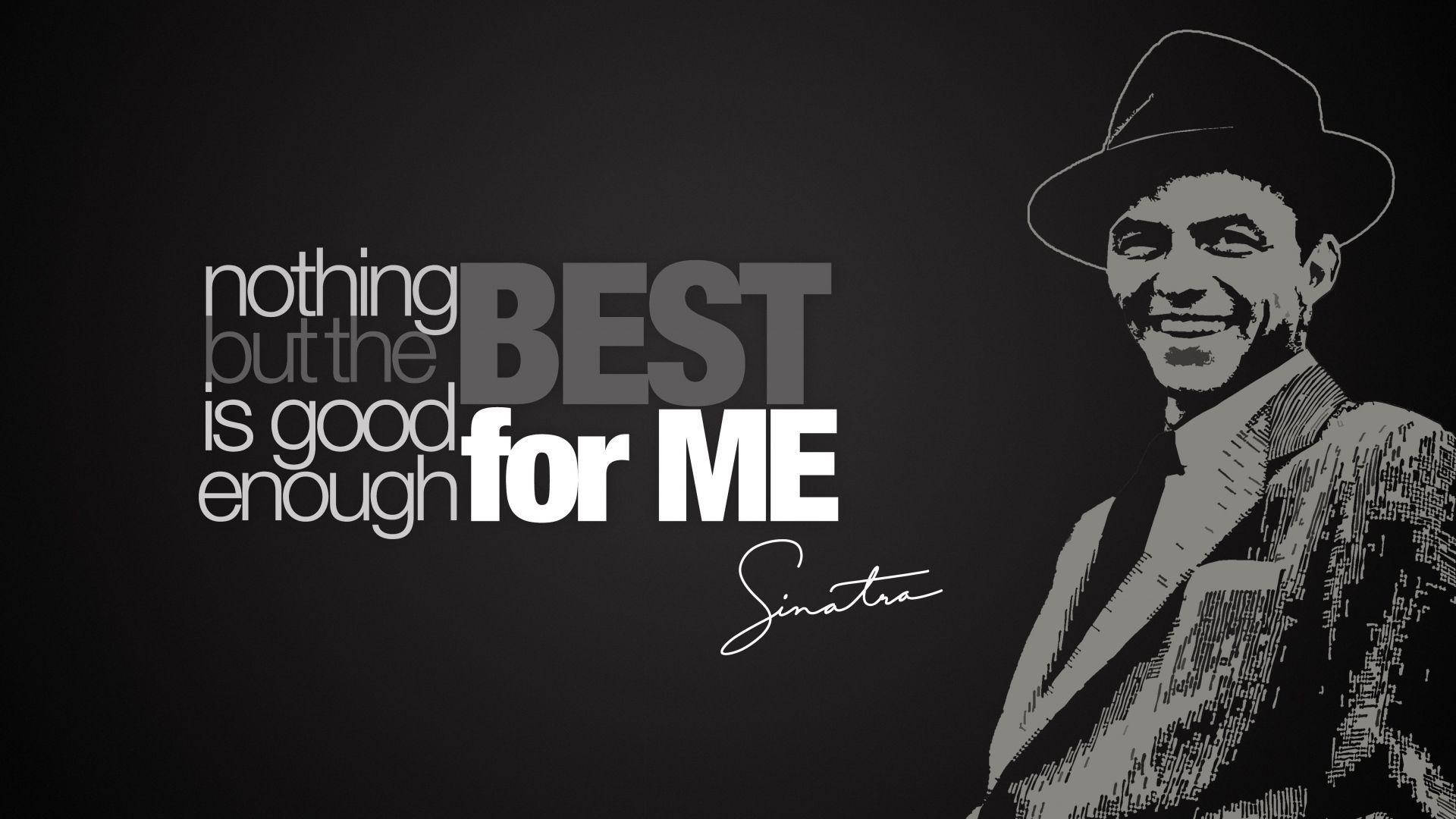 Frank Sinatra Black And White Poster Wallpaper