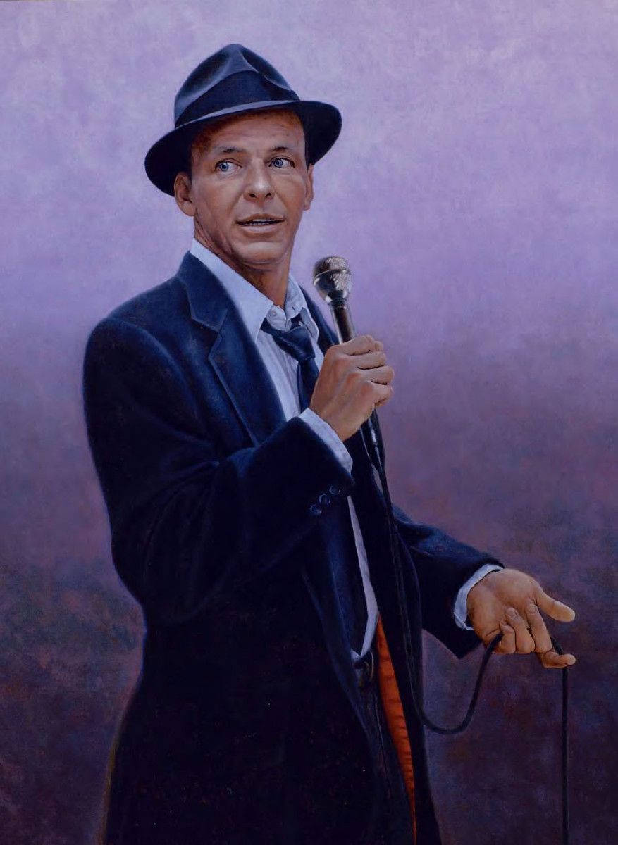 Frank Sinatra Realistic Painting Wallpaper