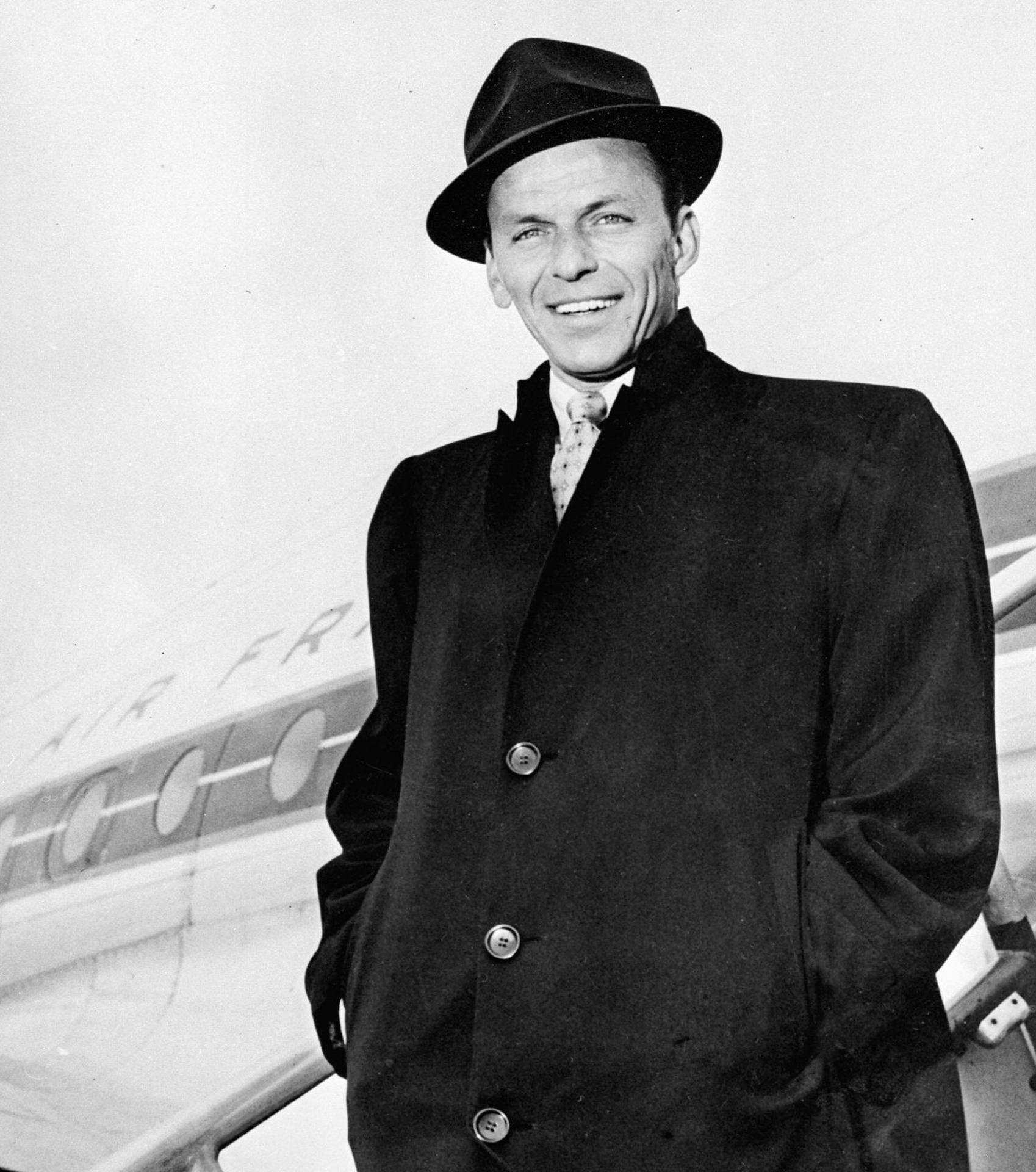 Frank Sinatra Wearing Trench Coat Wallpaper