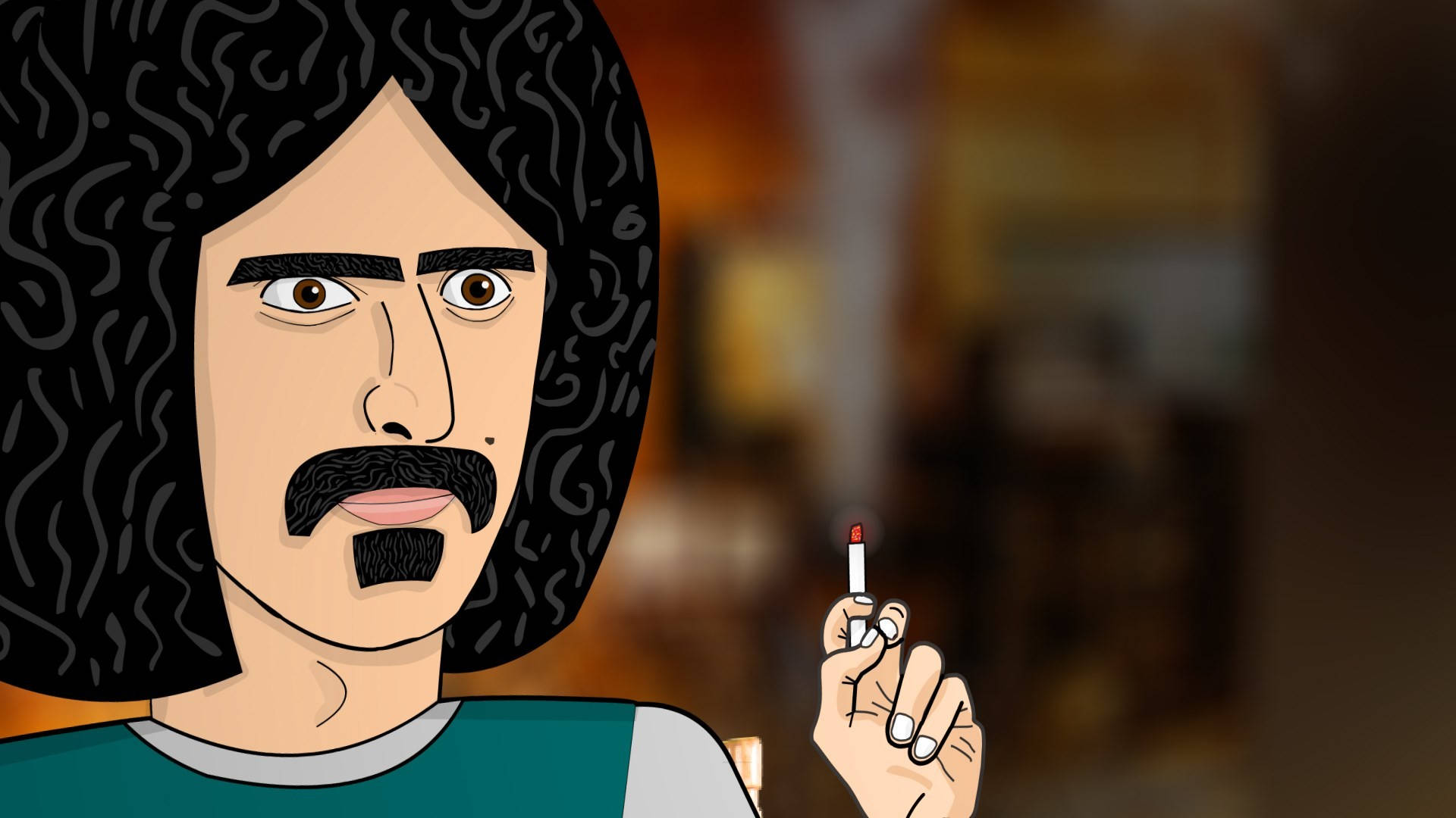 Artedo Cigarro De Frank Zappa. Papel de Parede