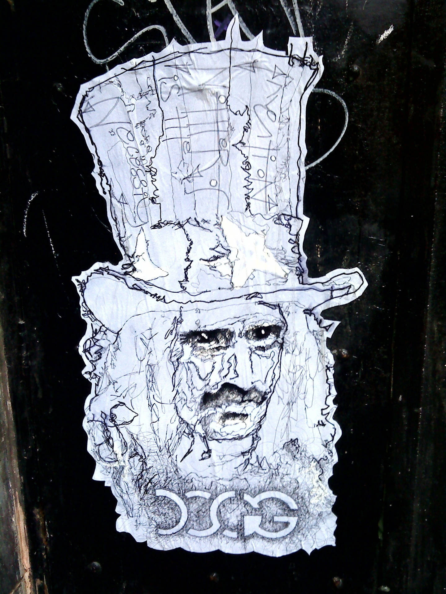Desenhoem Tinta De Frank Zappa Papel de Parede