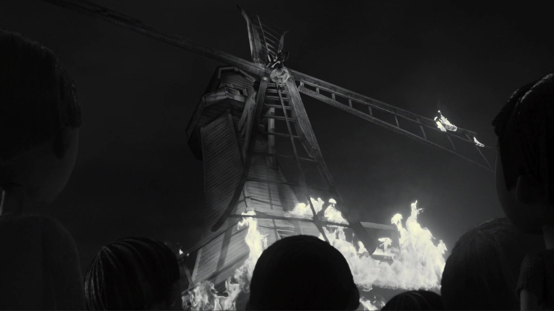Frankenweenie Burning Windmill Background