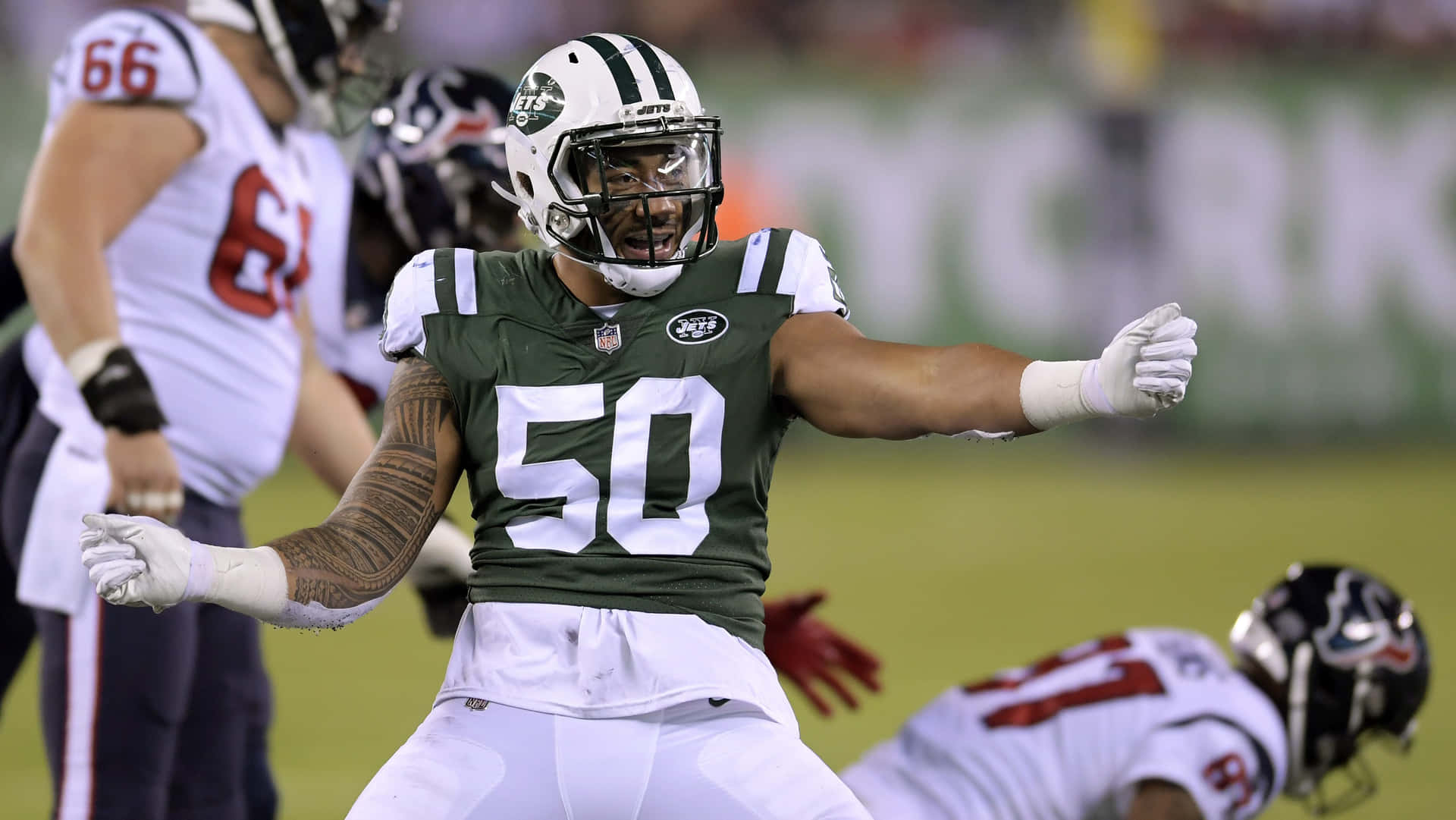 Frankie Luvu New York Jets Toiminnassa Taustakuva