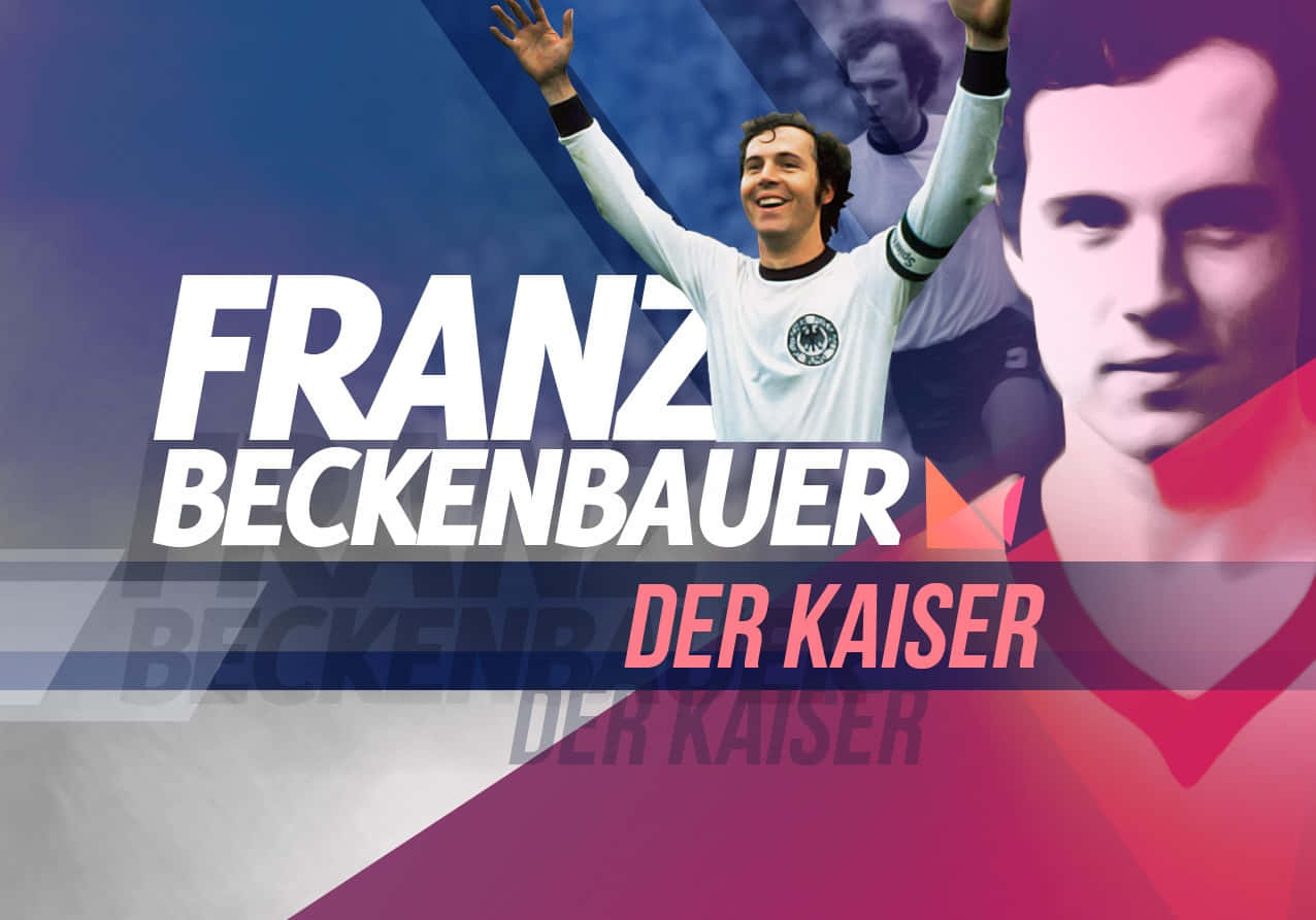 Progettazionedel Poster Di Franz Beckenbauer, Il Kaiser Sfondo