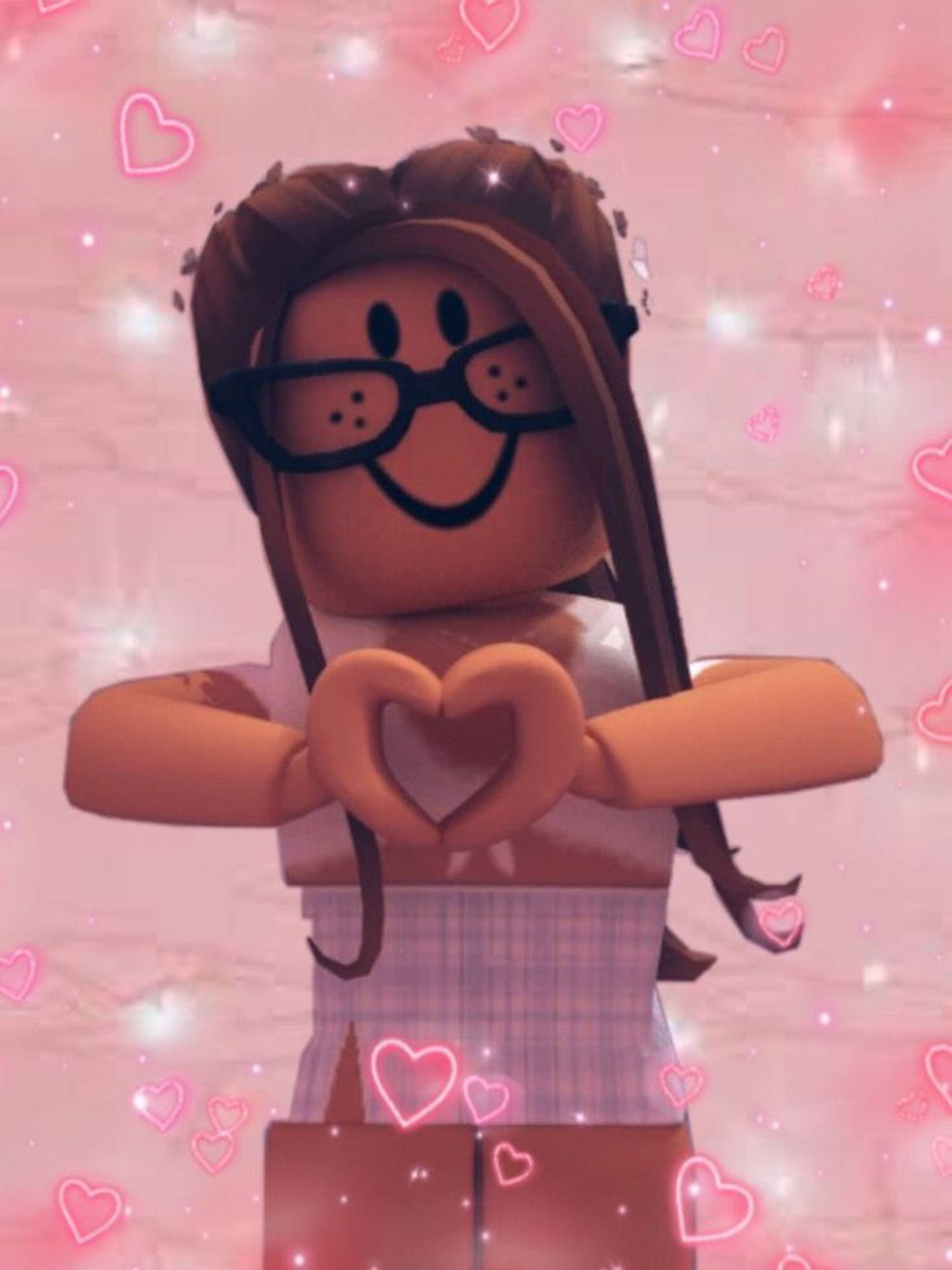 Freckled-face Roblox Girl Wallpaper