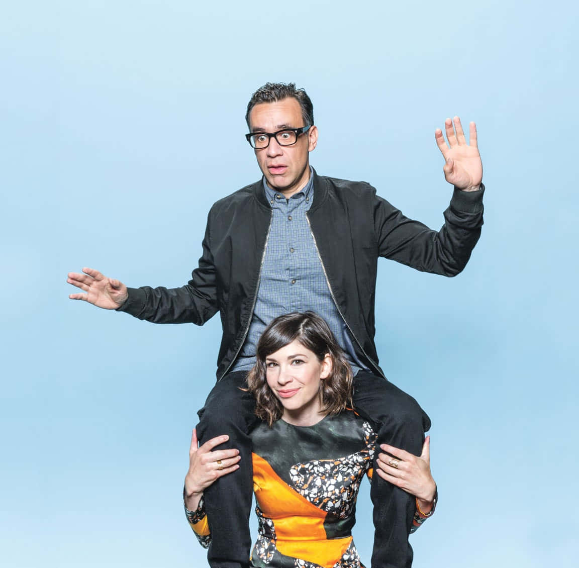 Comedic Genius Fred Armisen in a Lively Moment Wallpaper