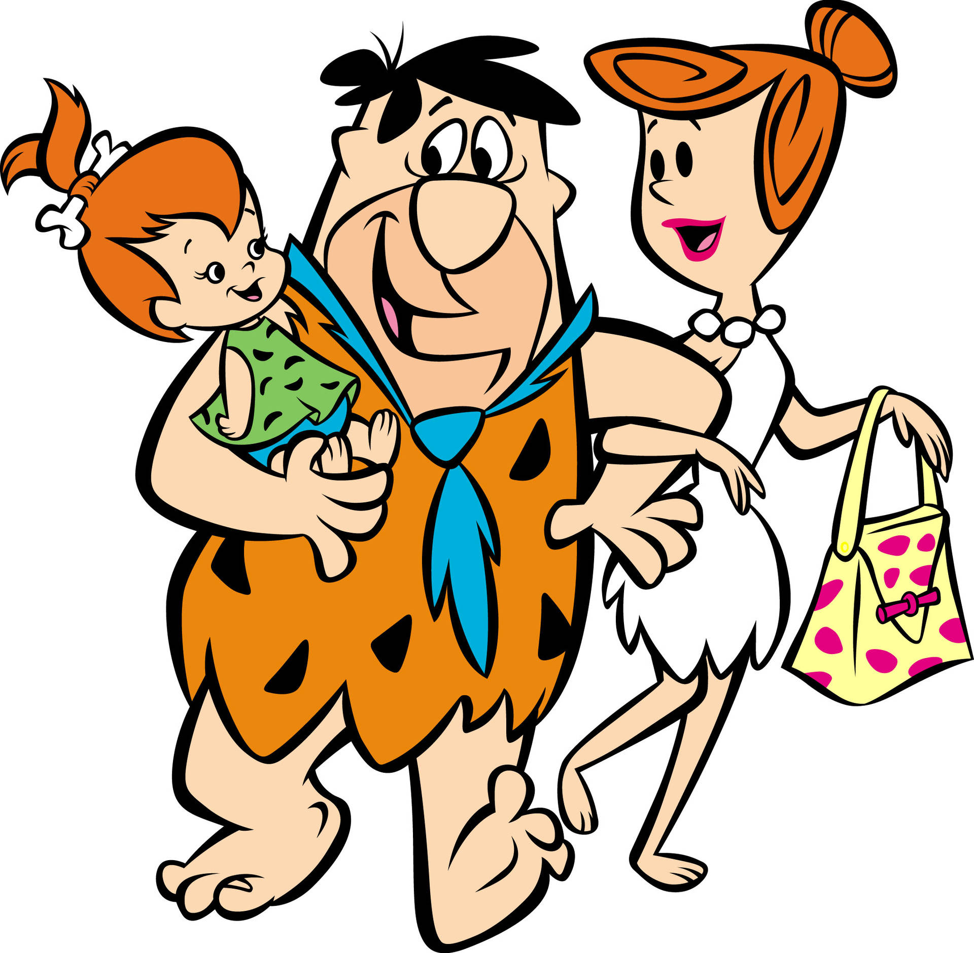 Fred Flintstone And Family Wallpaper