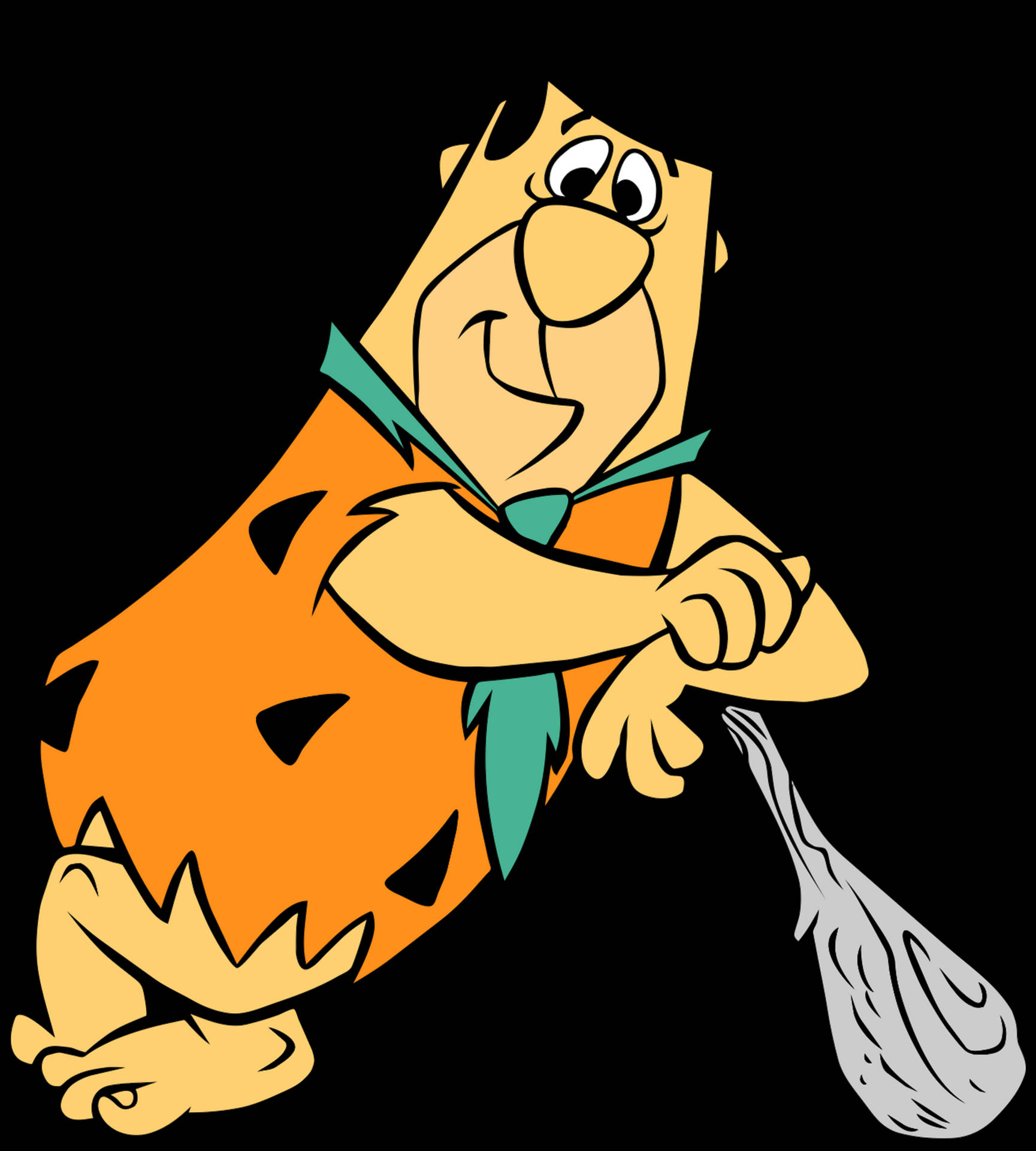 Ilustraciónde Fred Flintstone Como Murciélago. Fondo de pantalla