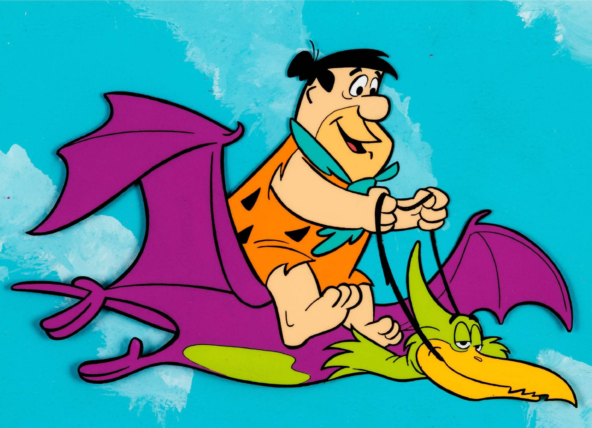 Fred Flintstone Riding Bird