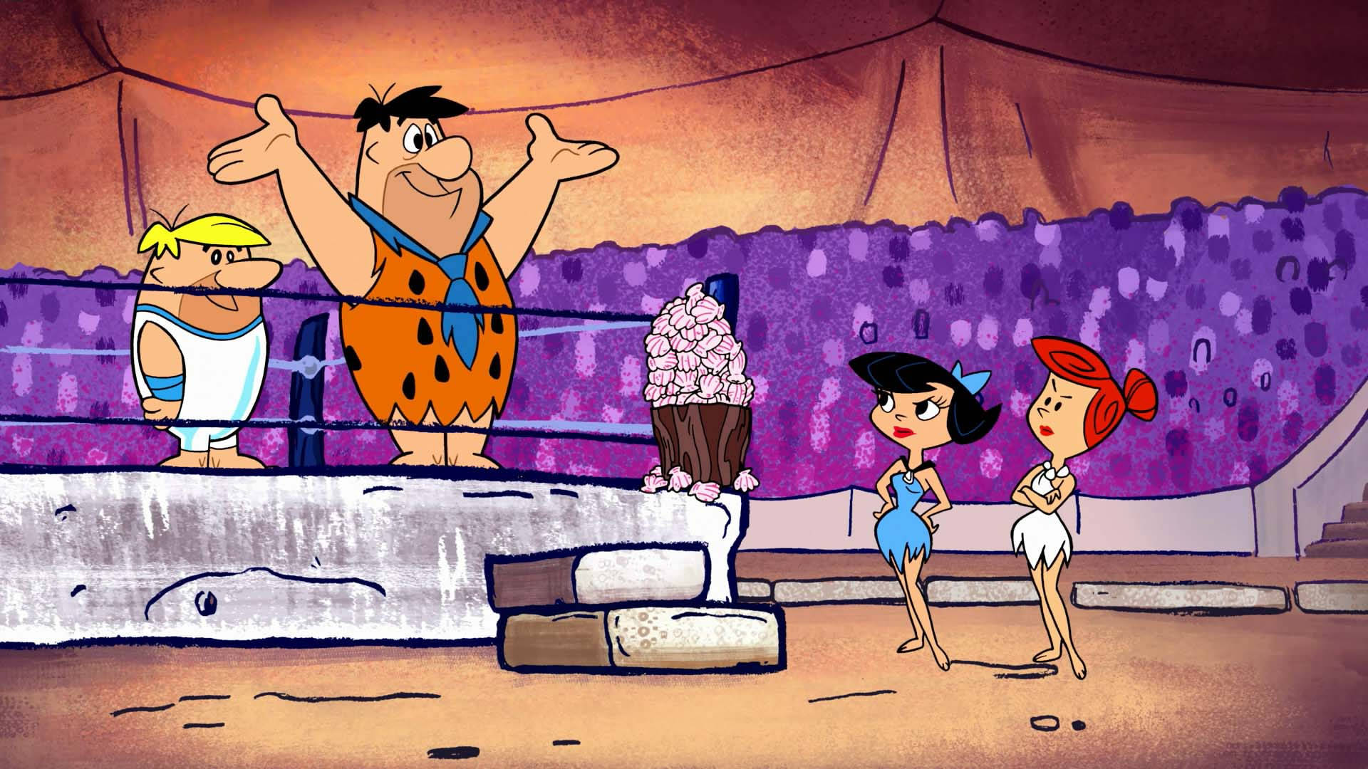 Escenade La Pelea De Fred Flintstone En La Edad De Piedra Fondo de pantalla