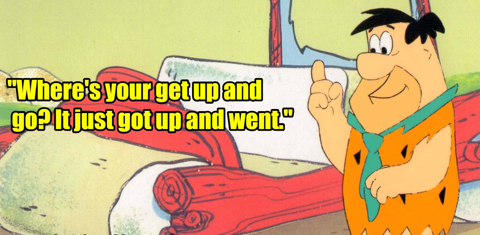 Fred Flintstone med citat. Wallpaper