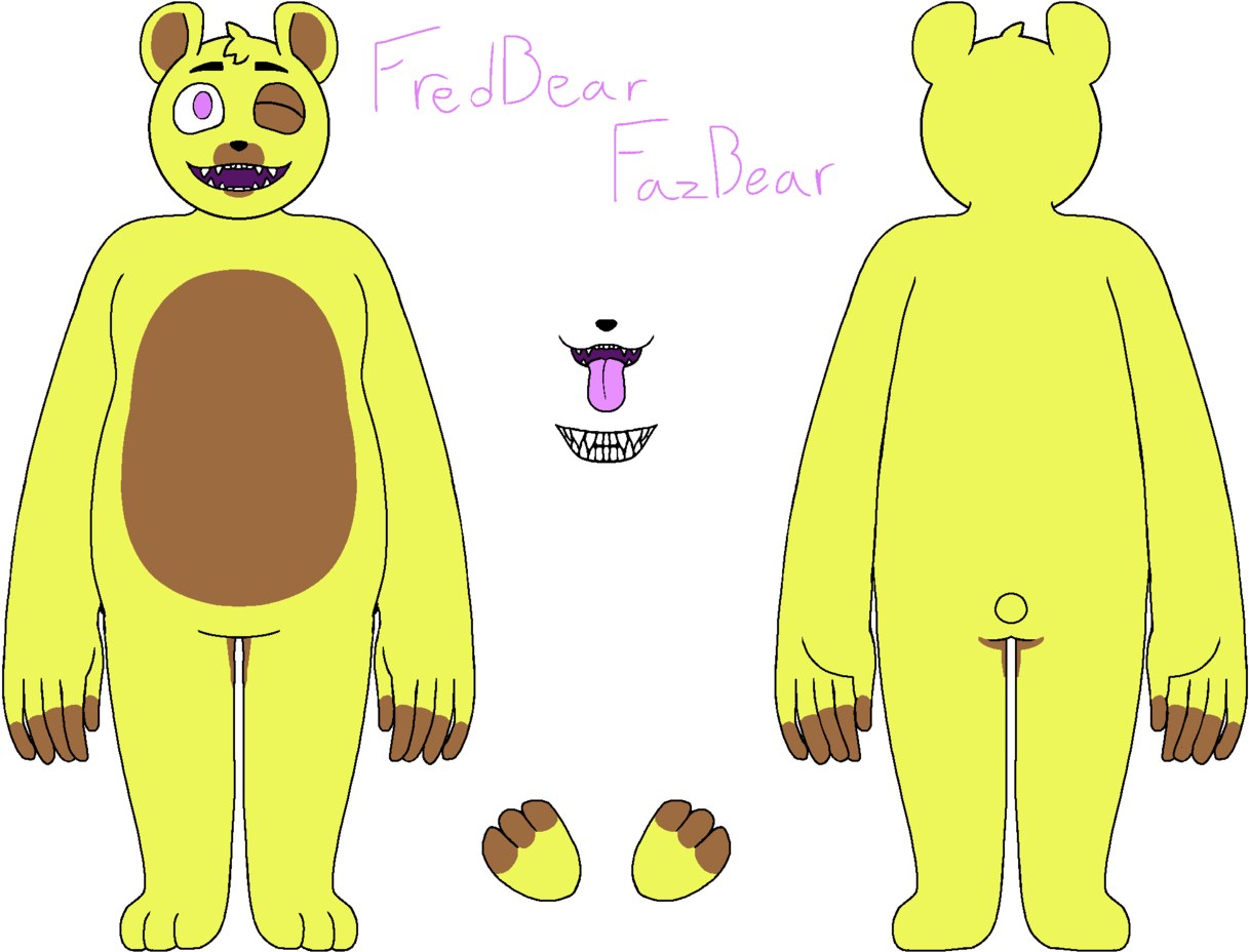 Fredbear Fazbear Character Design PNG