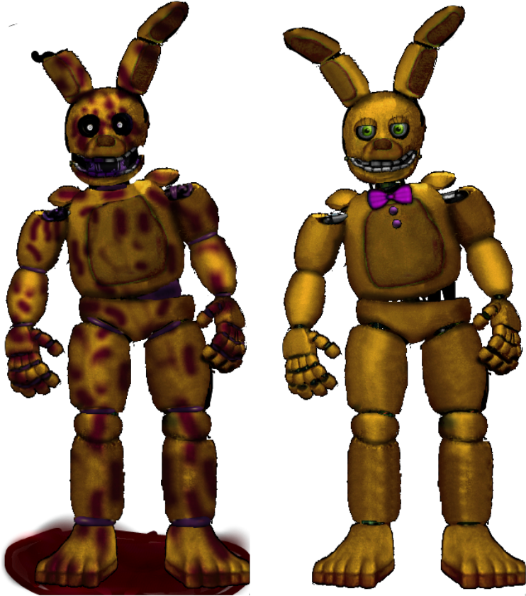 Fredbear_ Animated_ Character_ Comparison PNG