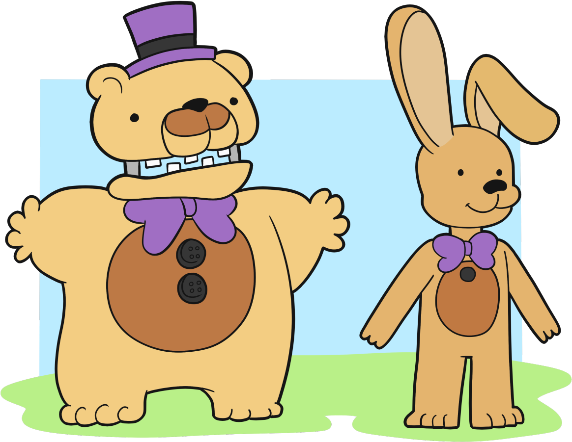 Fredbearand Springbonnie Cartoon PNG