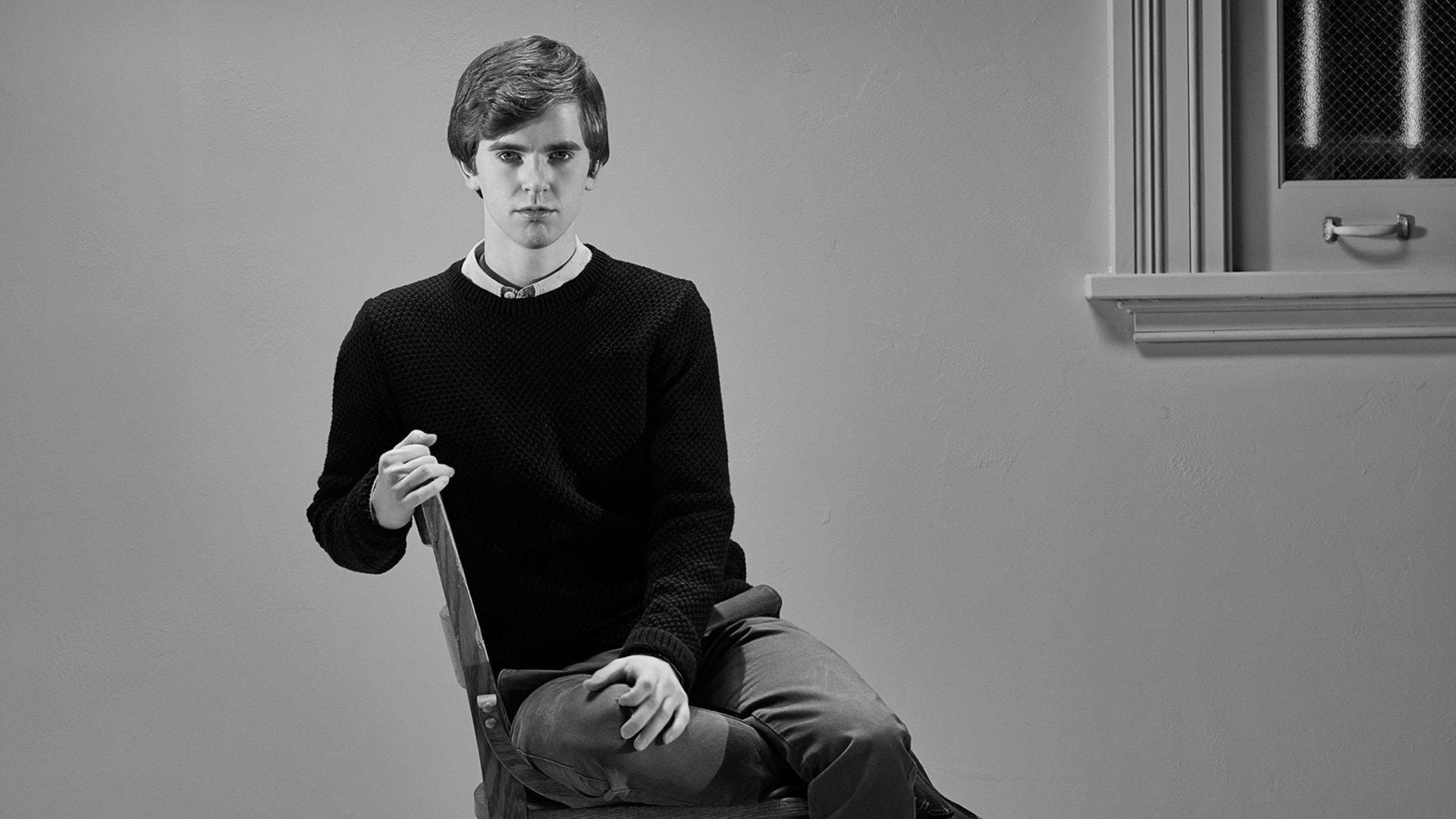 Freddie Highmore Grayscale Photography