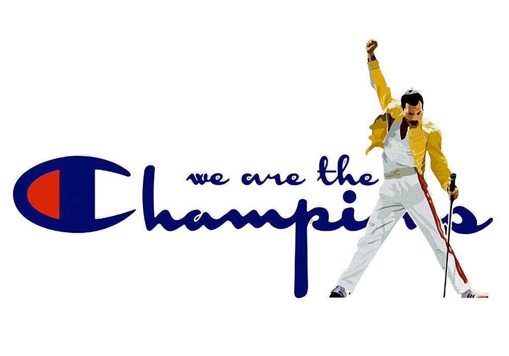 Freddie Mercury Champion Logo Wallpaper