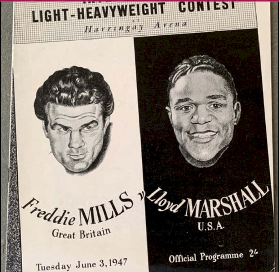 Promotionsplakatvon Freddie Mills Und Lloyd Marshall Wallpaper