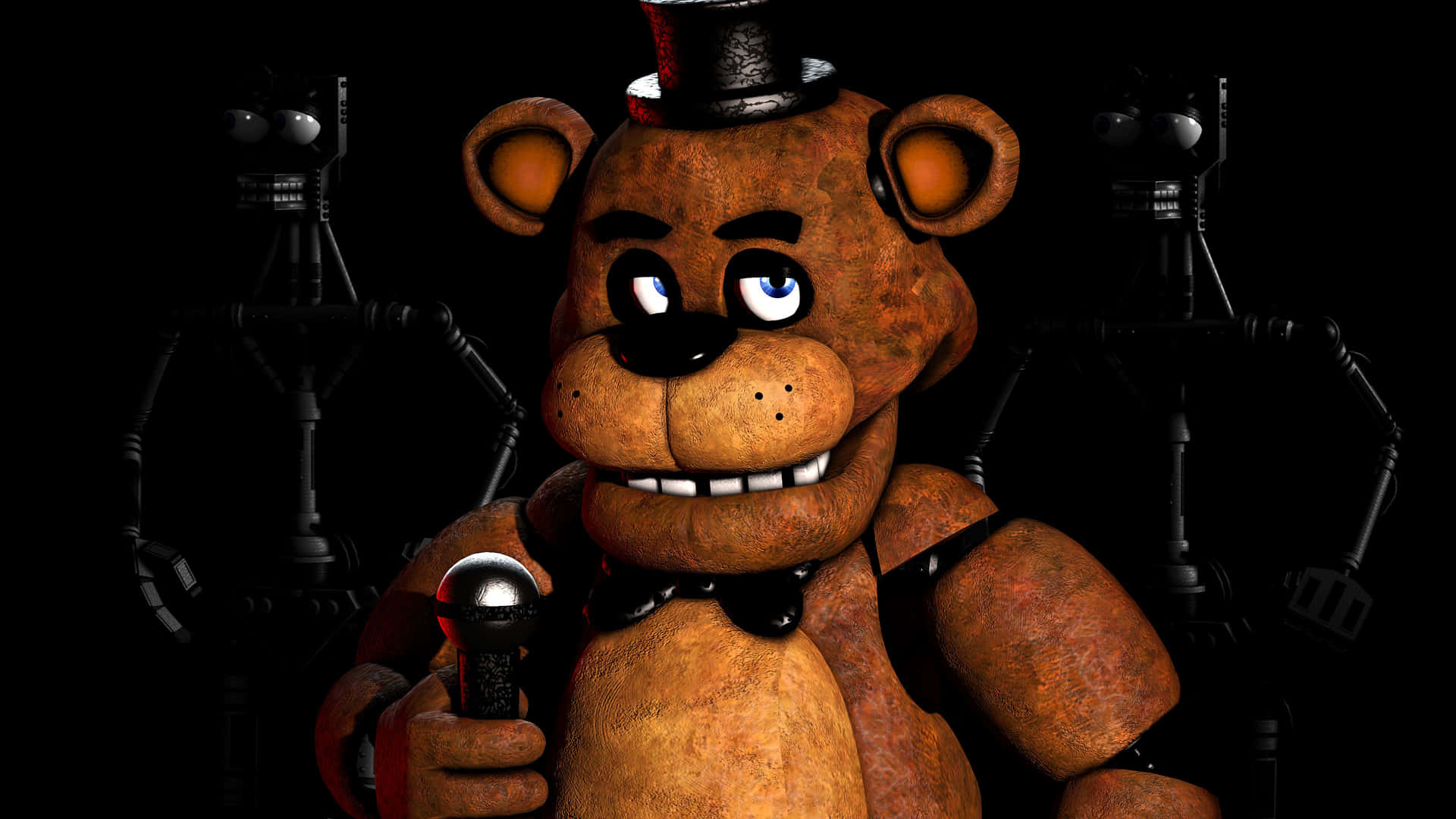 Freddy Fazbear - Iconic Character in Frightening Action Wallpaper