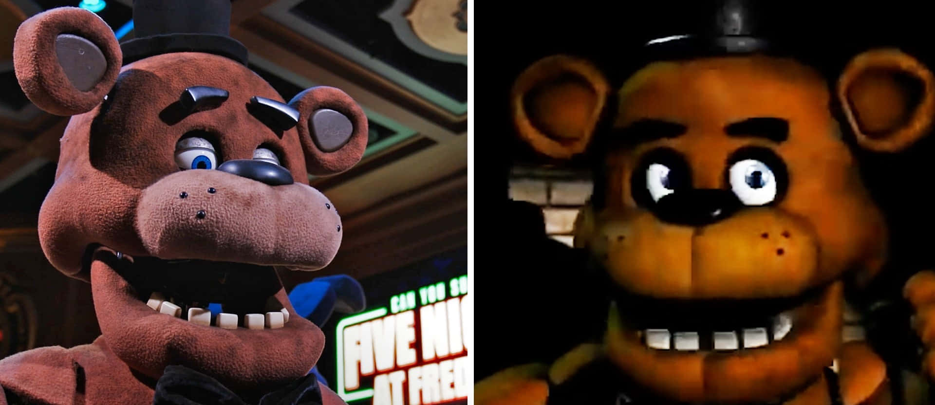 Freddy Fazbear Dubbele Portretten Achtergrond