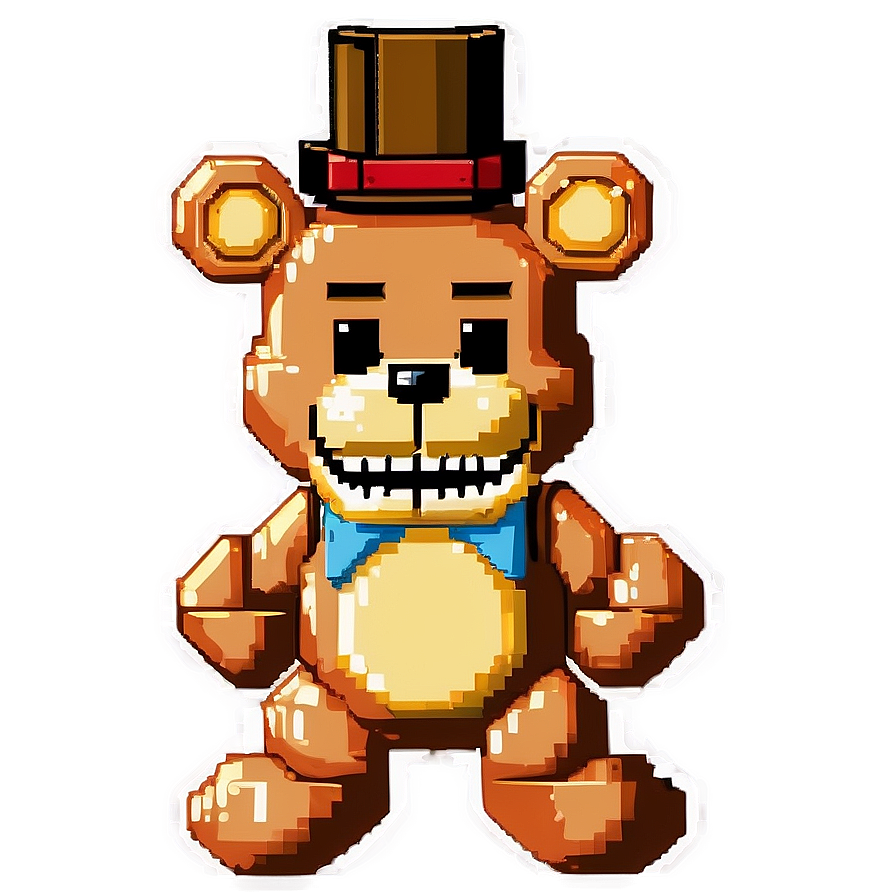 Download Freddy Fazbear Pixel Art Png Awt | Wallpapers.com