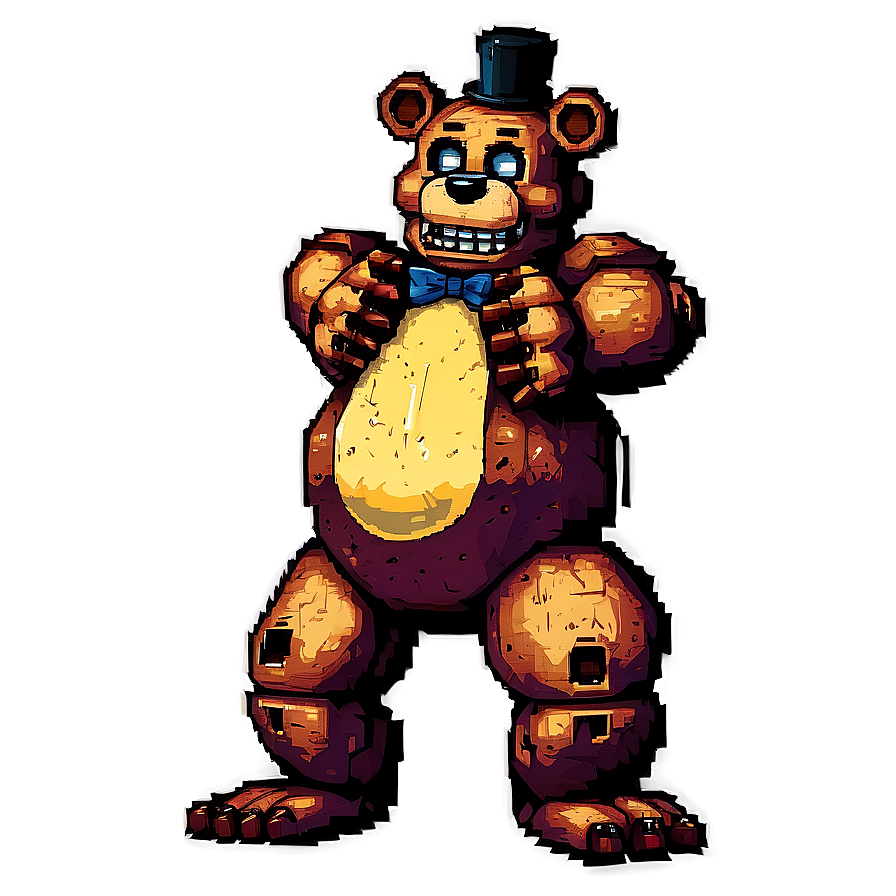 Freddy Fazbear Pixel Art Png Xxc PNG