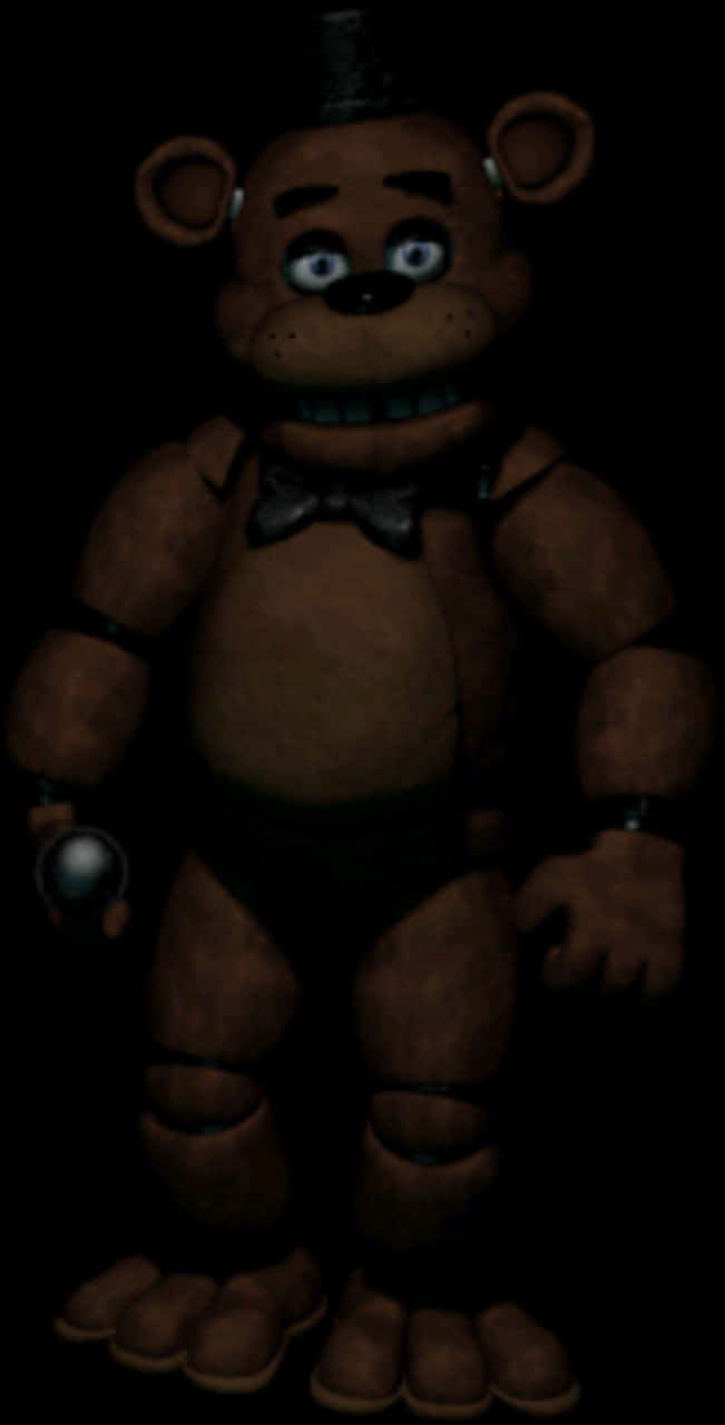 Download Freddy Fazbear Standing Dark Background | Wallpapers.com