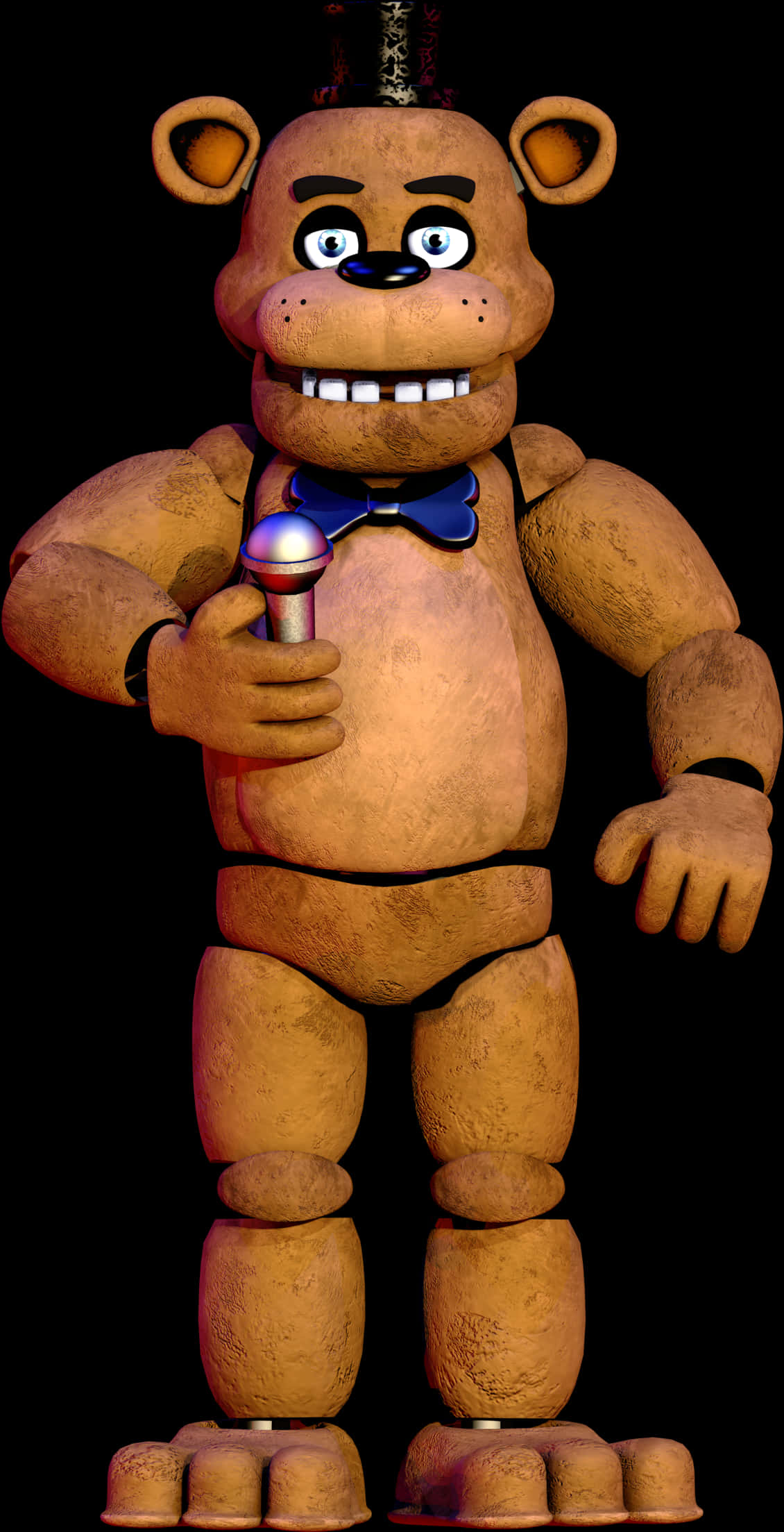 Freddy Fazbear Standing With Microphone PNG