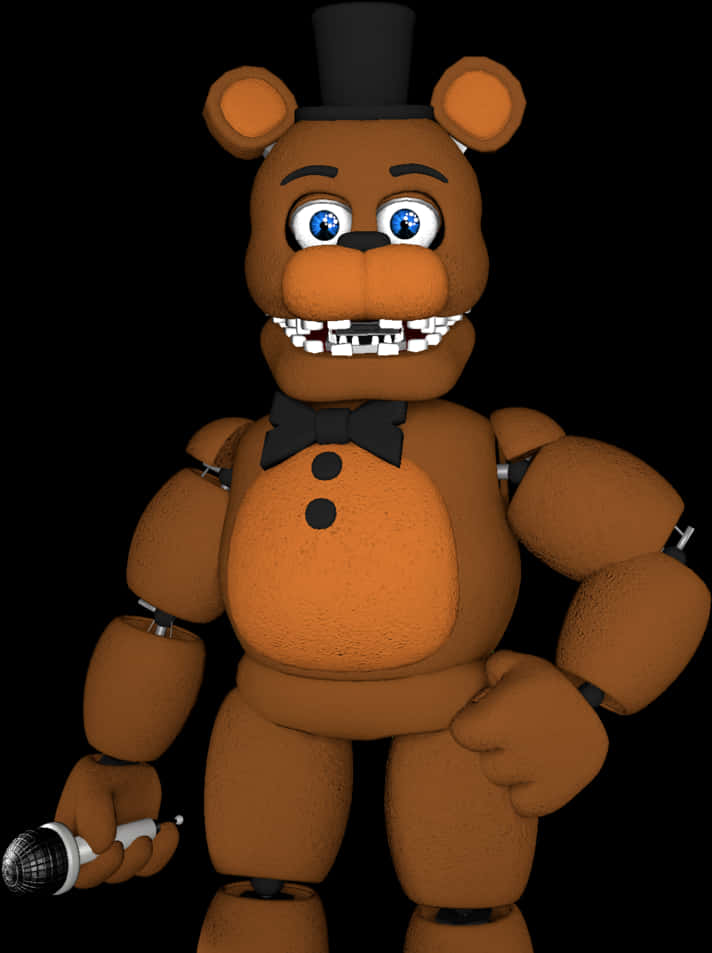 Freddy Fazbear3 D Model PNG