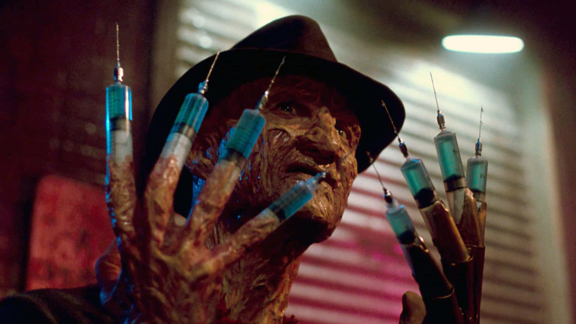 The nightmare creature Freddy Krueger in all his terrifying glory.