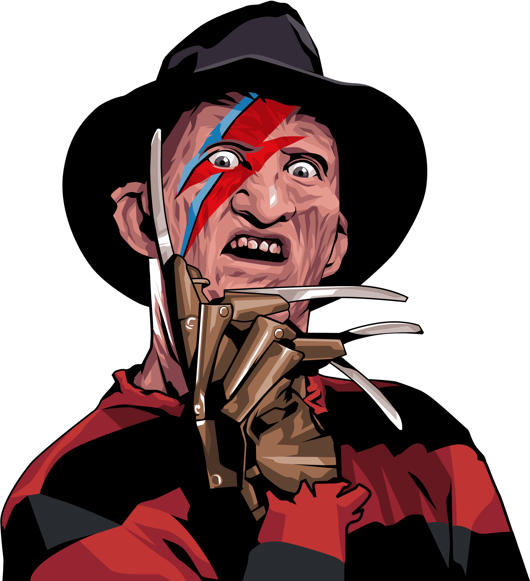 Freddy Krueger Bowie Tribute PNG