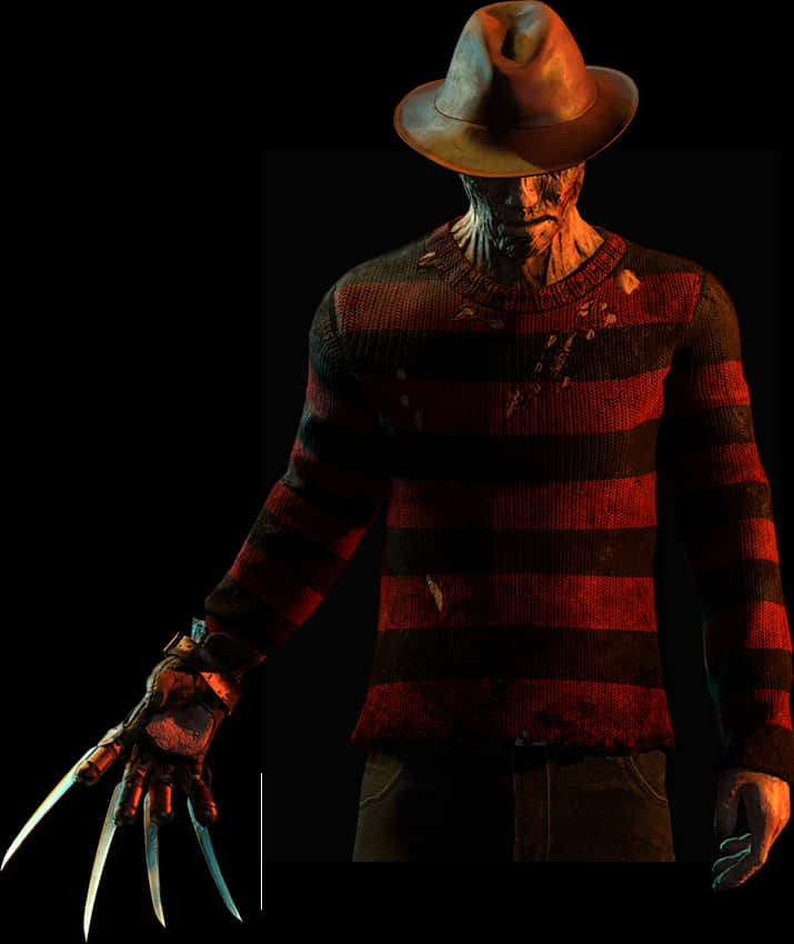 Freddy Krueger Iconic Horror Figure PNG