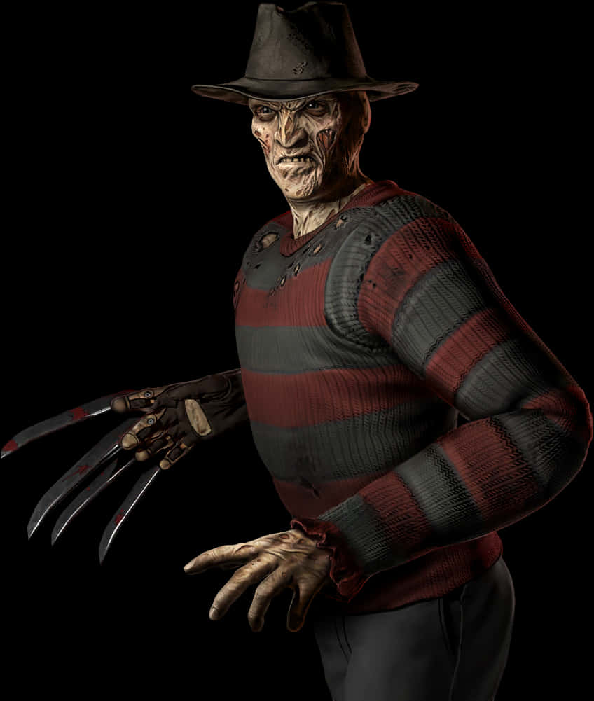 Freddy Krueger Iconic Horror Figure PNG