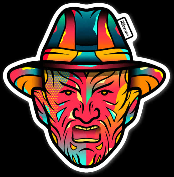 Download Freddy Krueger Pop Art Sticker | Wallpapers.com