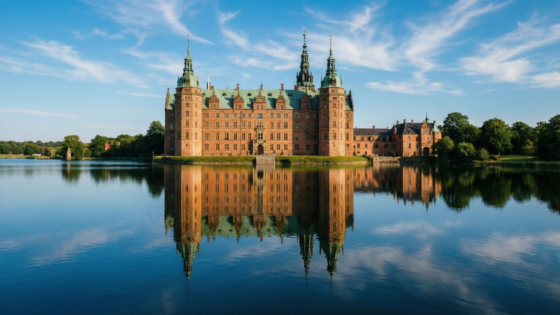 Frederiksborg Slott Reflektion Bakgrundsbilder