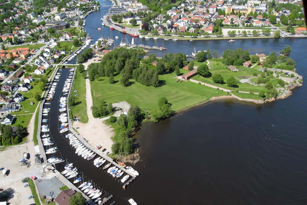 Fredrikstad Aerial View Norway Wallpaper