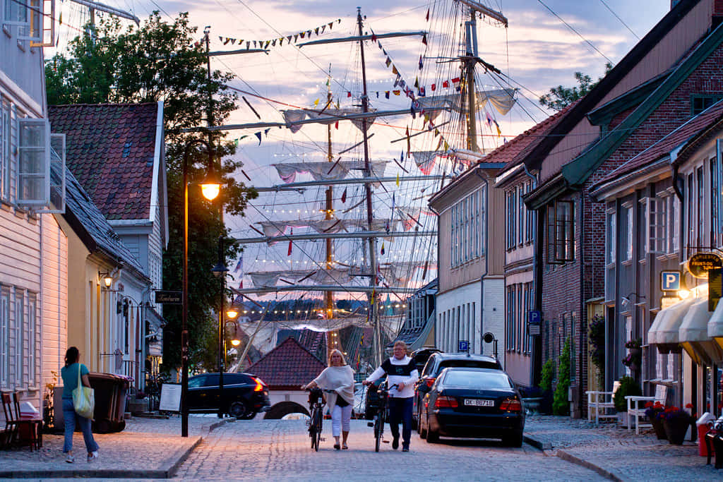 Fredrikstad Evening Tall Ships Festival Wallpaper