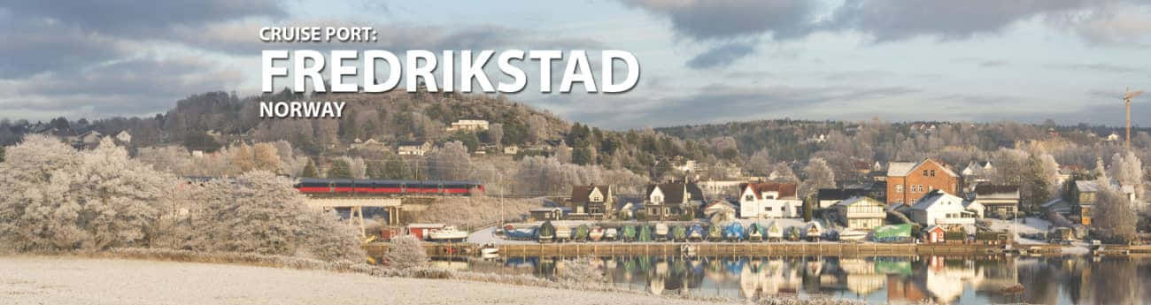 Fredrikstad Norway Cruise Port Winter Scene Wallpaper