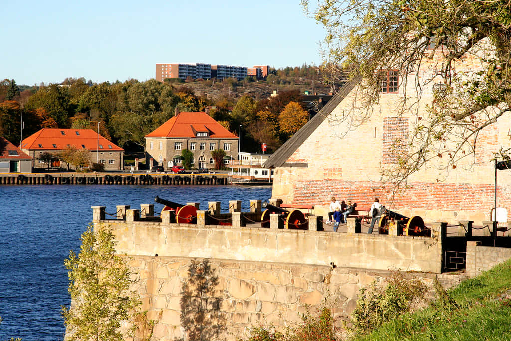 Fredrikstad Riverside Fortification View Wallpaper