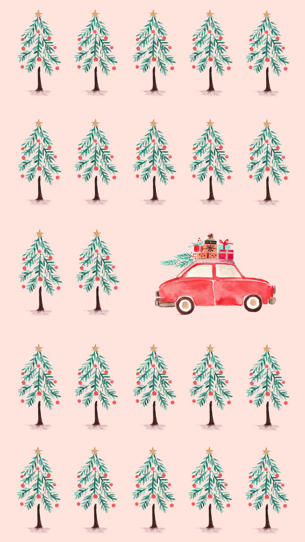 Free Christmas Tree Car Pattern Picture