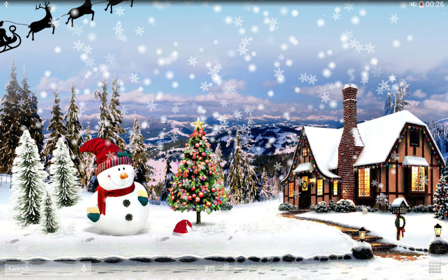 Free Christmas Village Winter Snow Picture